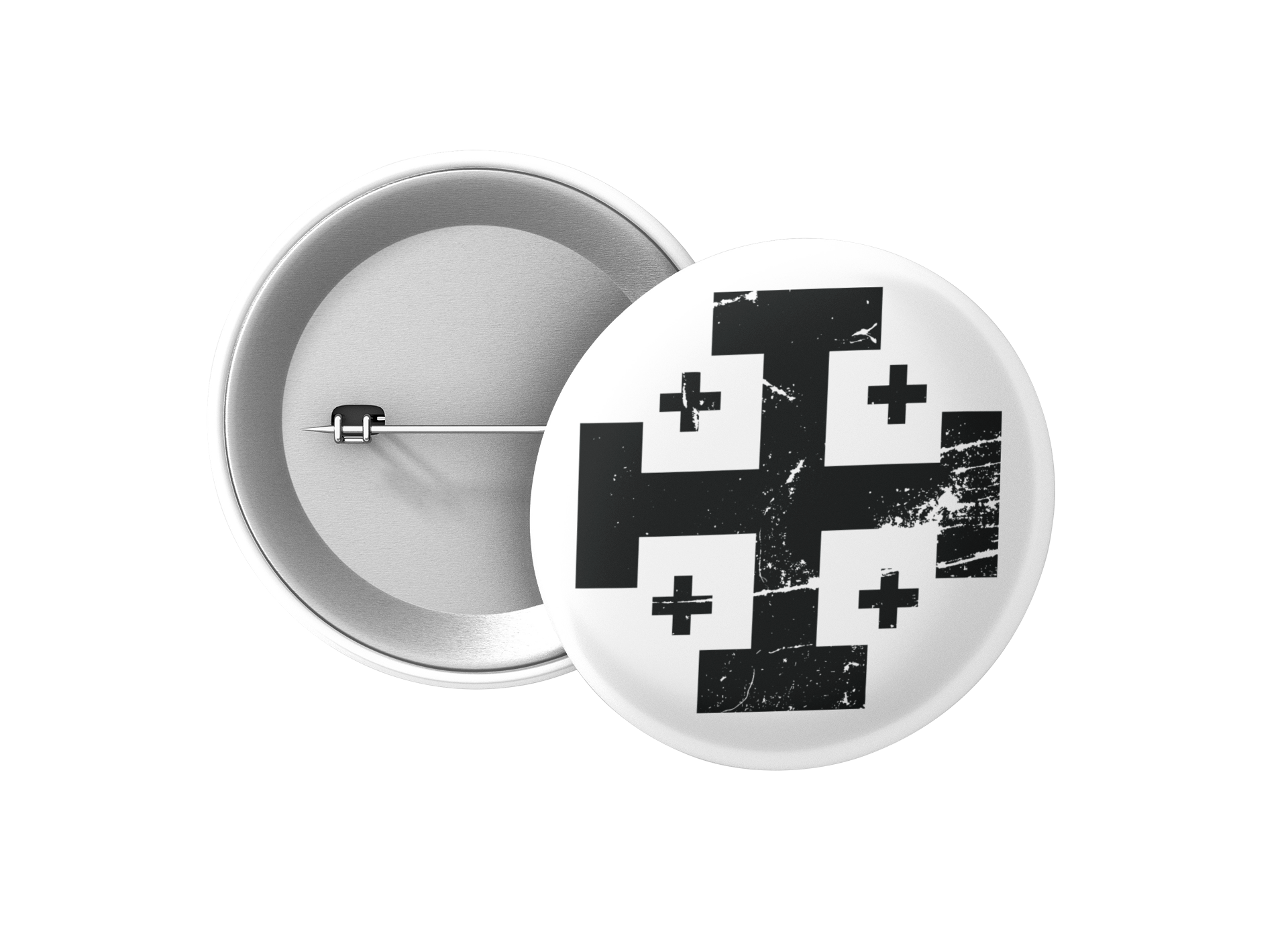 Jerusalem Cross Button