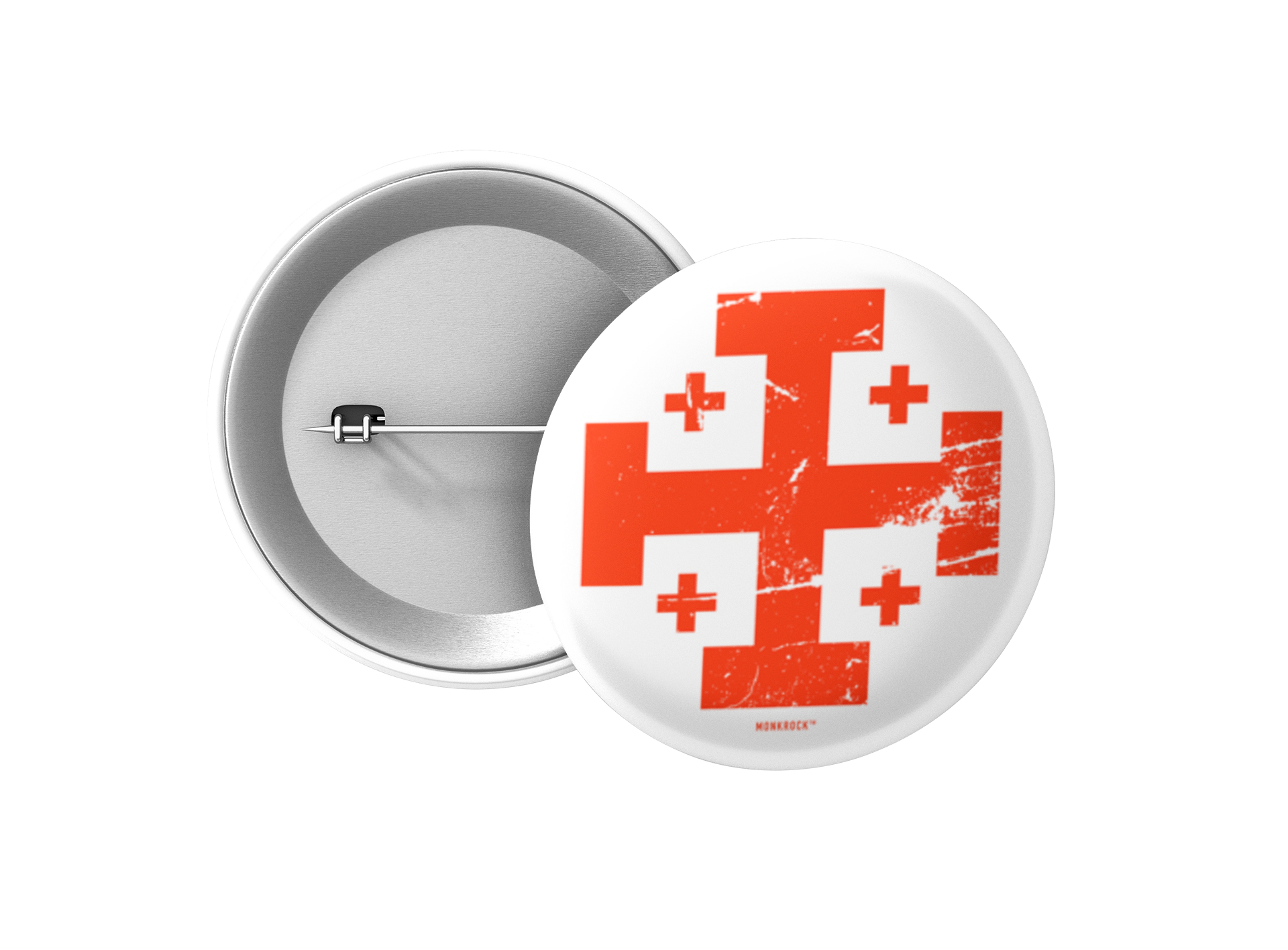 Jerusalem Cross Button