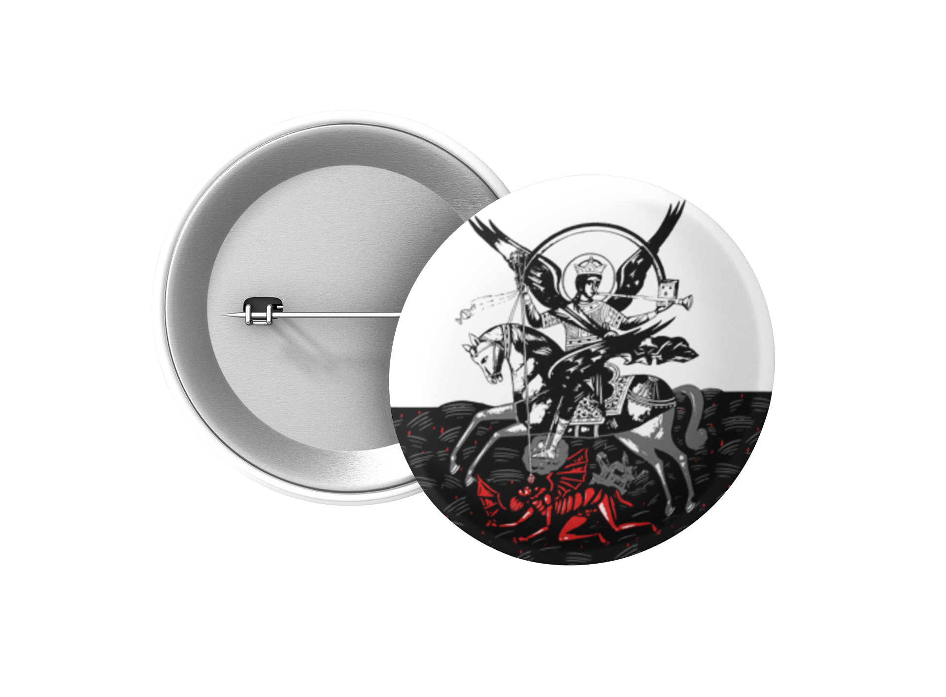 St Michael The Archangel Button