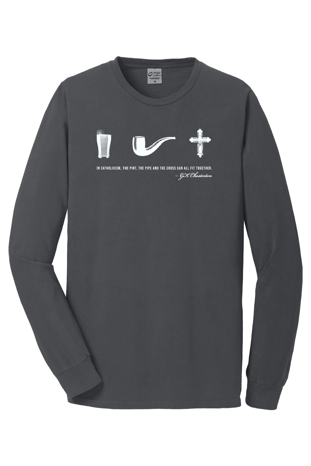 Pint, Pipe, Cross - G.K. Chesterton Unisex Long Sleeve