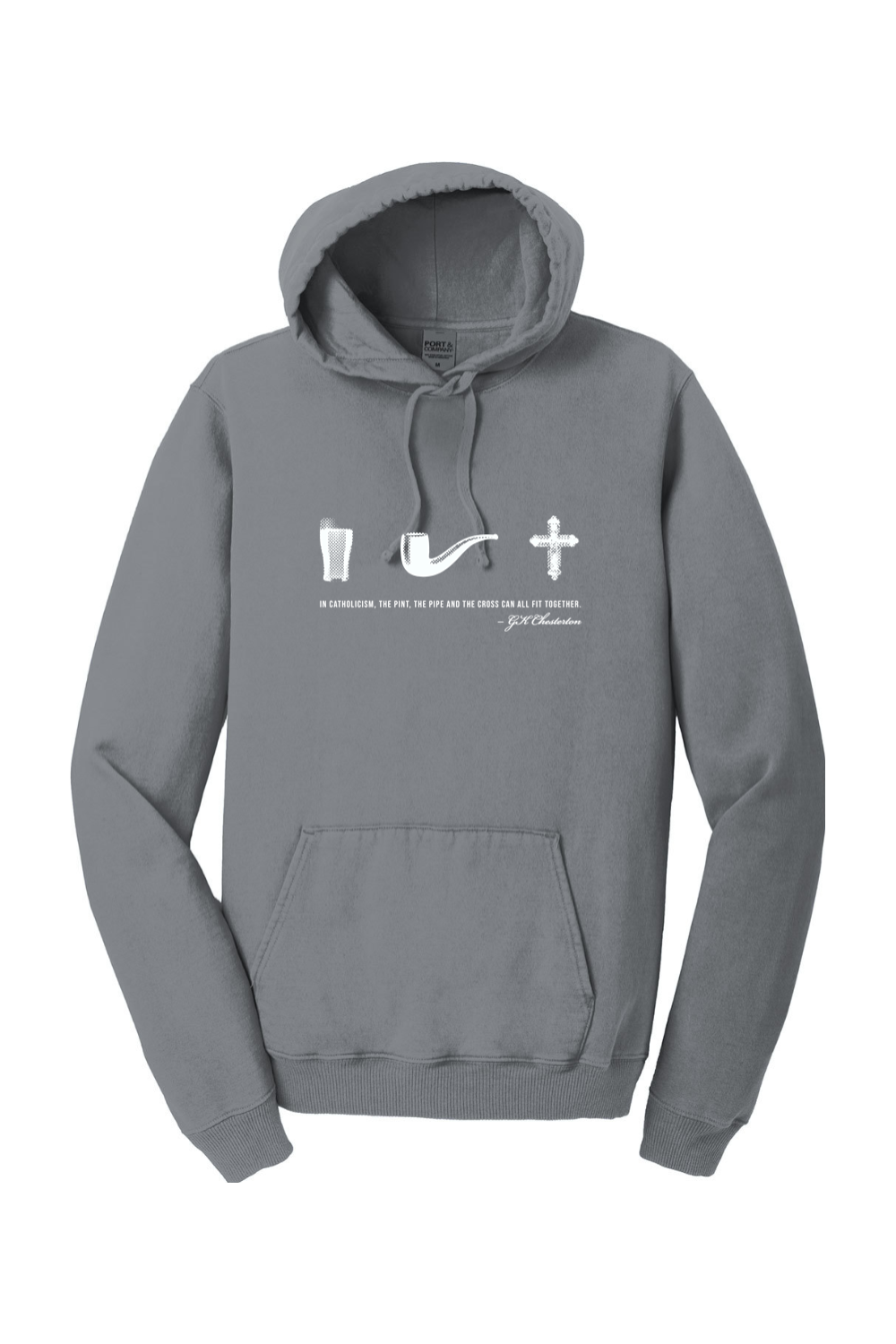 Pint, Pipe, Cross - G.K. Chesterton Unisex Hooded Sweatshirt