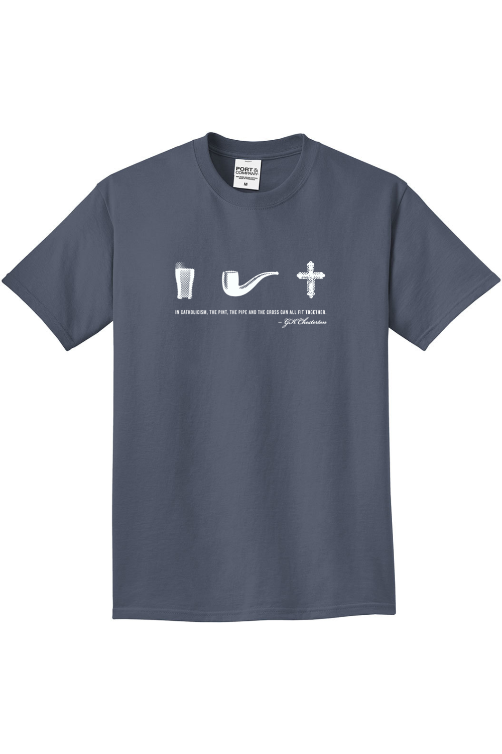 Pint, Pipe, Cross - G.K. Chesterton Unisex Tee