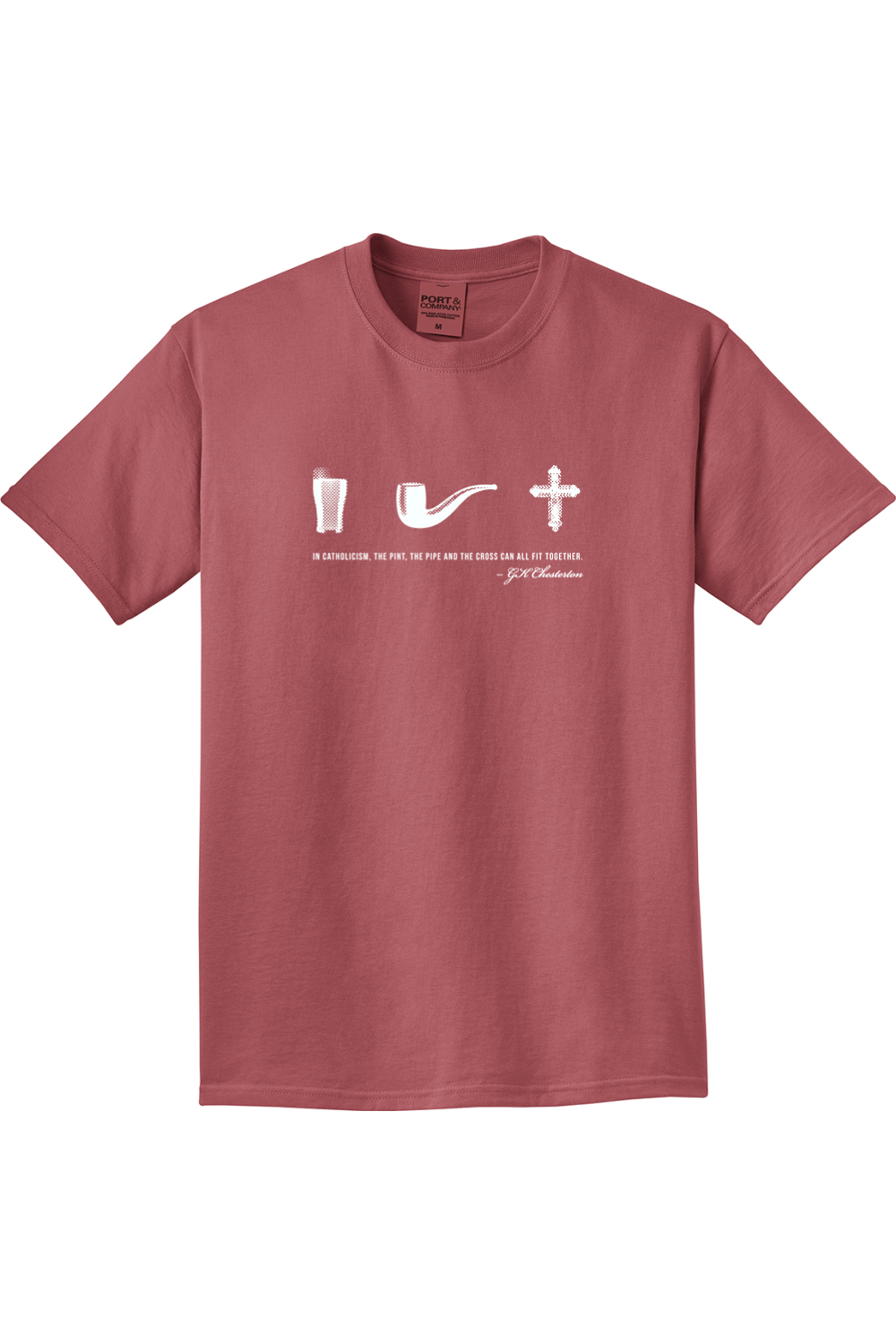 Pint, Pipe, Cross - G.K. Chesterton Unisex Tee