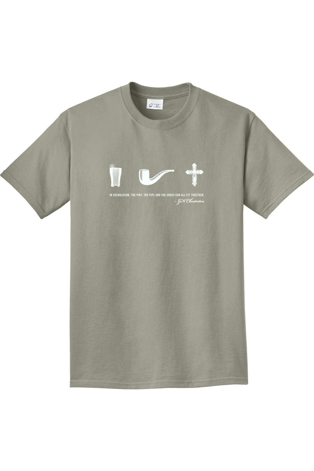 Pint, Pipe, Cross - G.K. Chesterton Unisex Tee